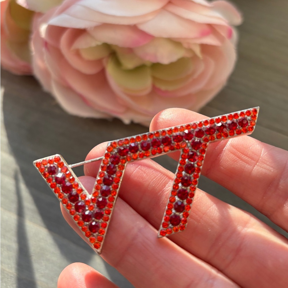 Virginia Tech Rhinestone Brooch - Picture 4 of 7